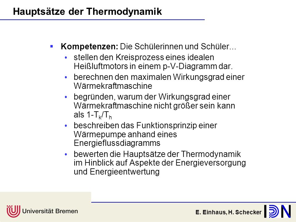 Hauptsätze der Thermodynamik