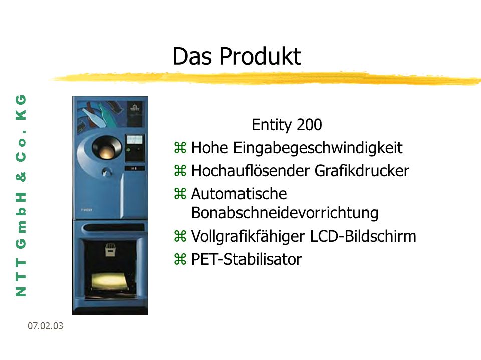 Das Produkt Entity 200 Hohe Eingabegeschwindigkeit