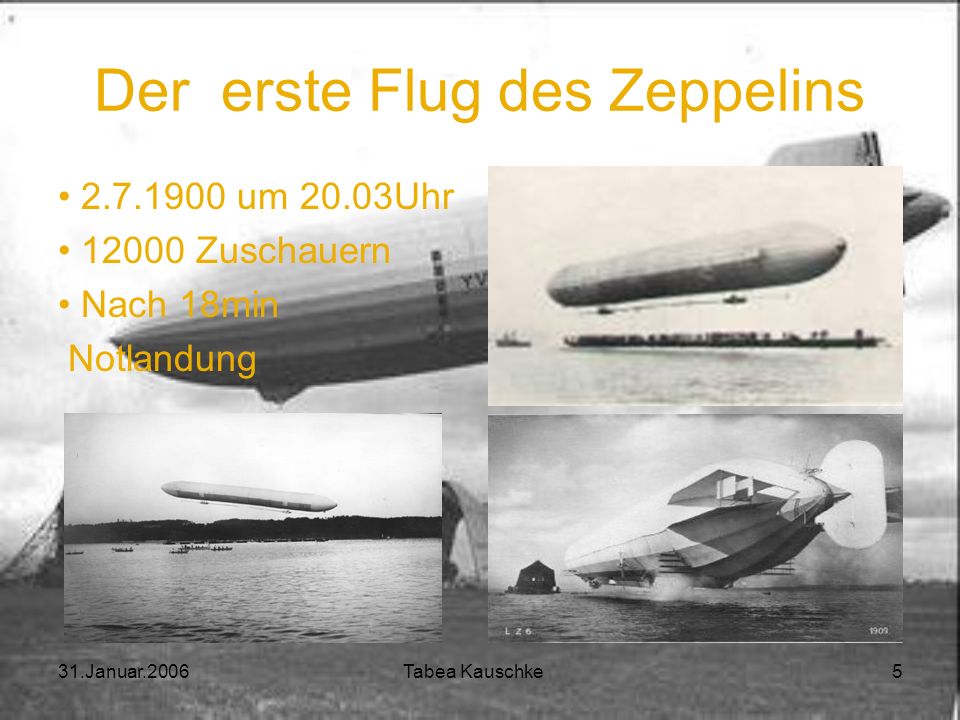 Der erste Flug des Zeppelins