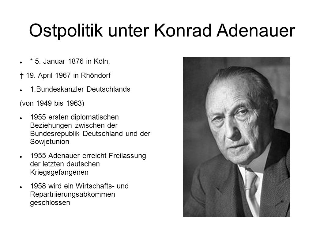 Ostpolitik unter Konrad Adenauer