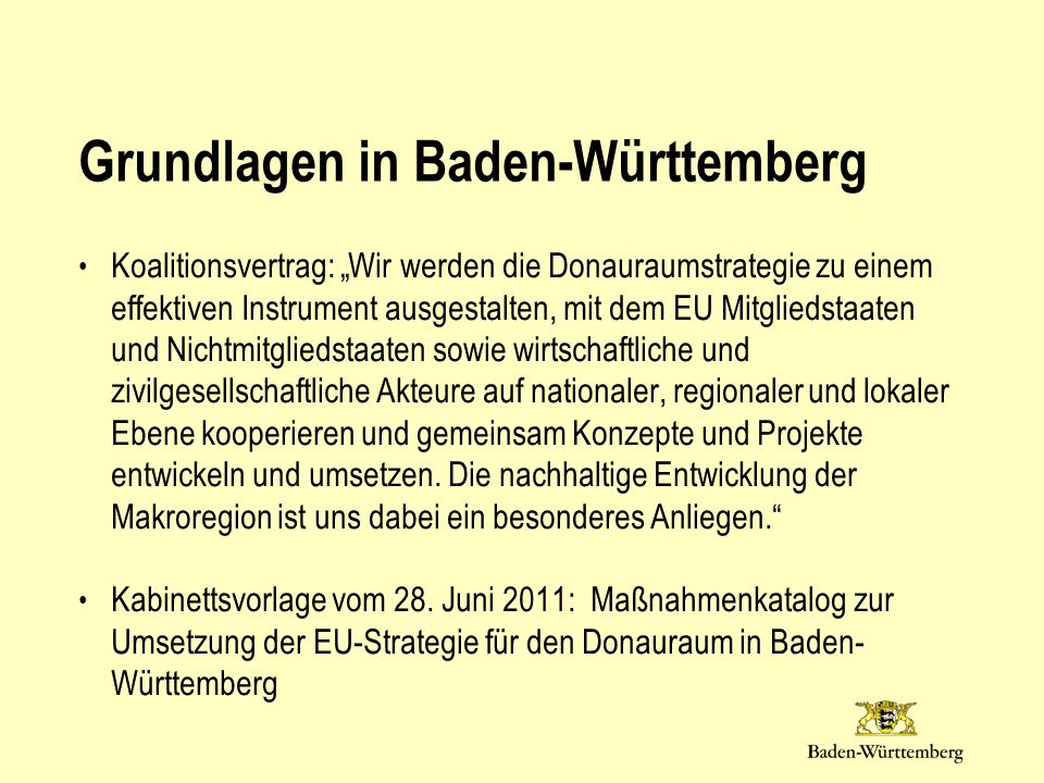 Grundlagen in Baden-Württemberg