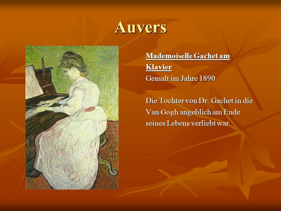 Auvers Mademoiselle Gachet am Klavier Gemalt im Jahre 1890