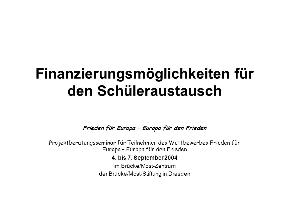 Finanzierungsmöglichkeiten für den Schüleraustausch