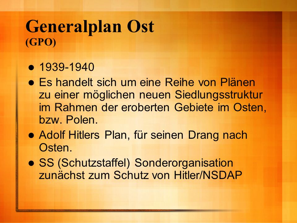 Generalplan Ost (GPO)