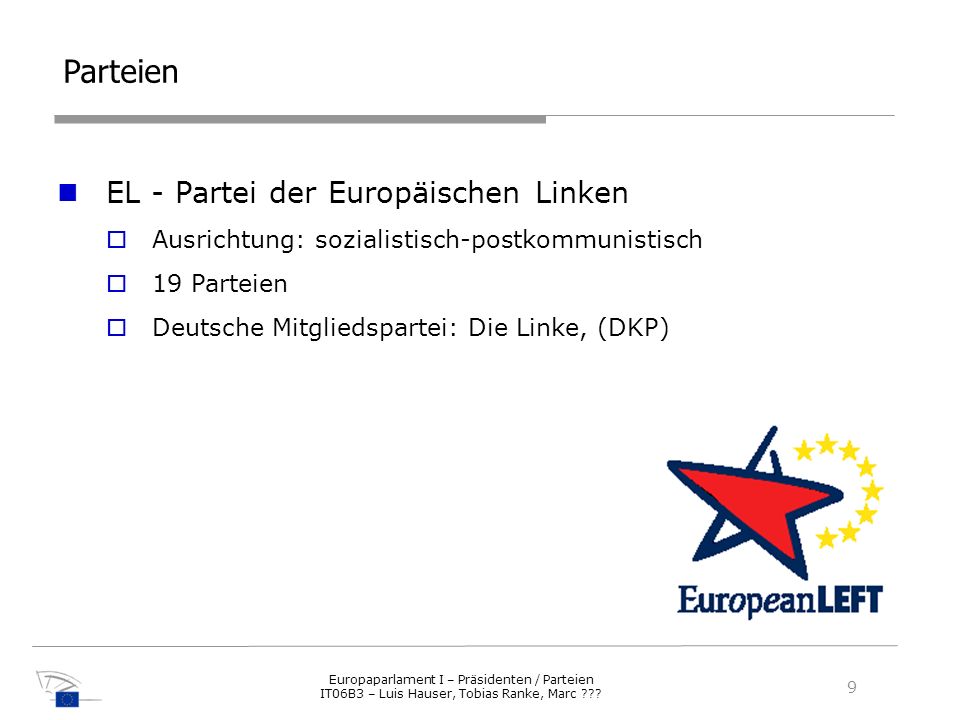 Parteien EL - Partei der Europäischen Linken