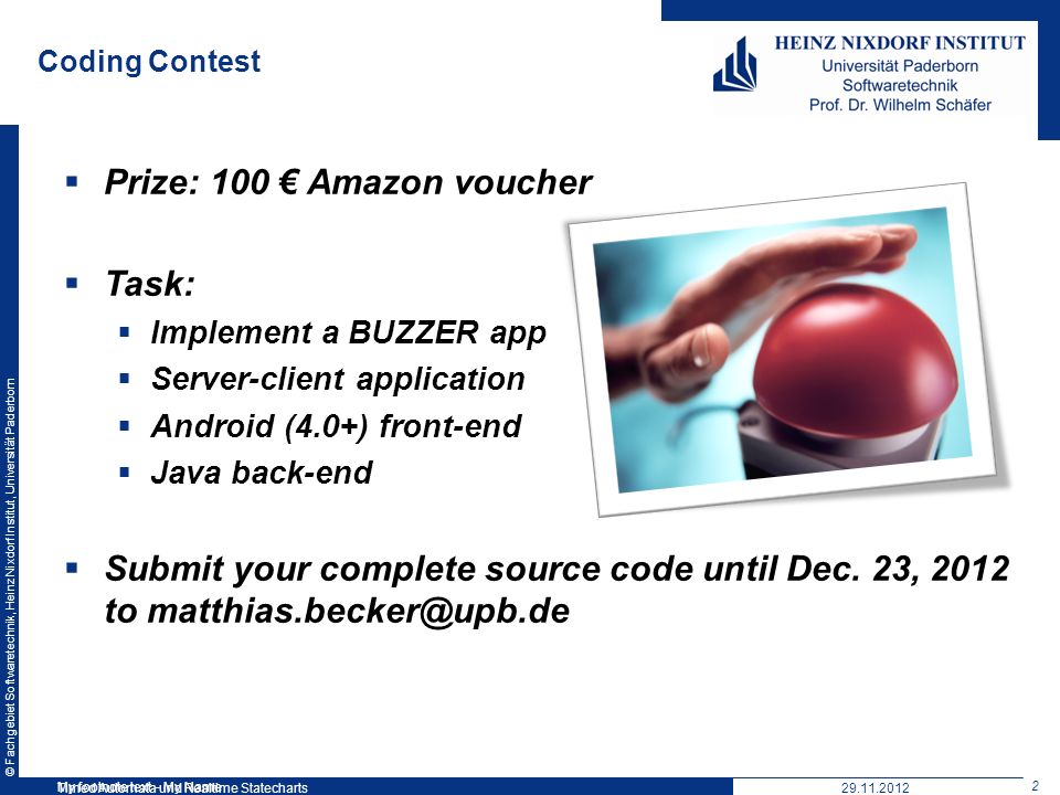 Prize: 100 € Amazon voucher Task: