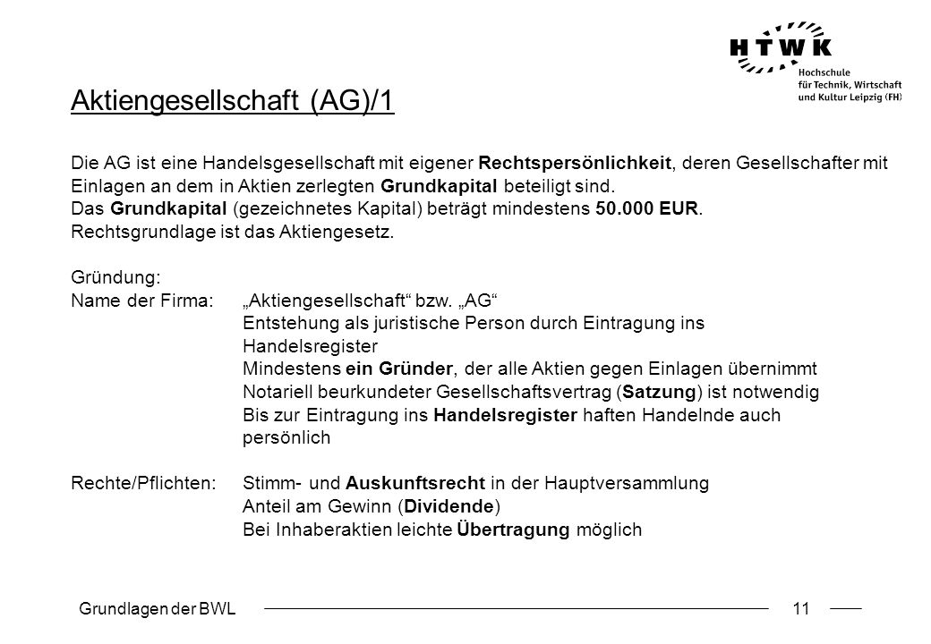 Aktiengesellschaft (AG)/1
