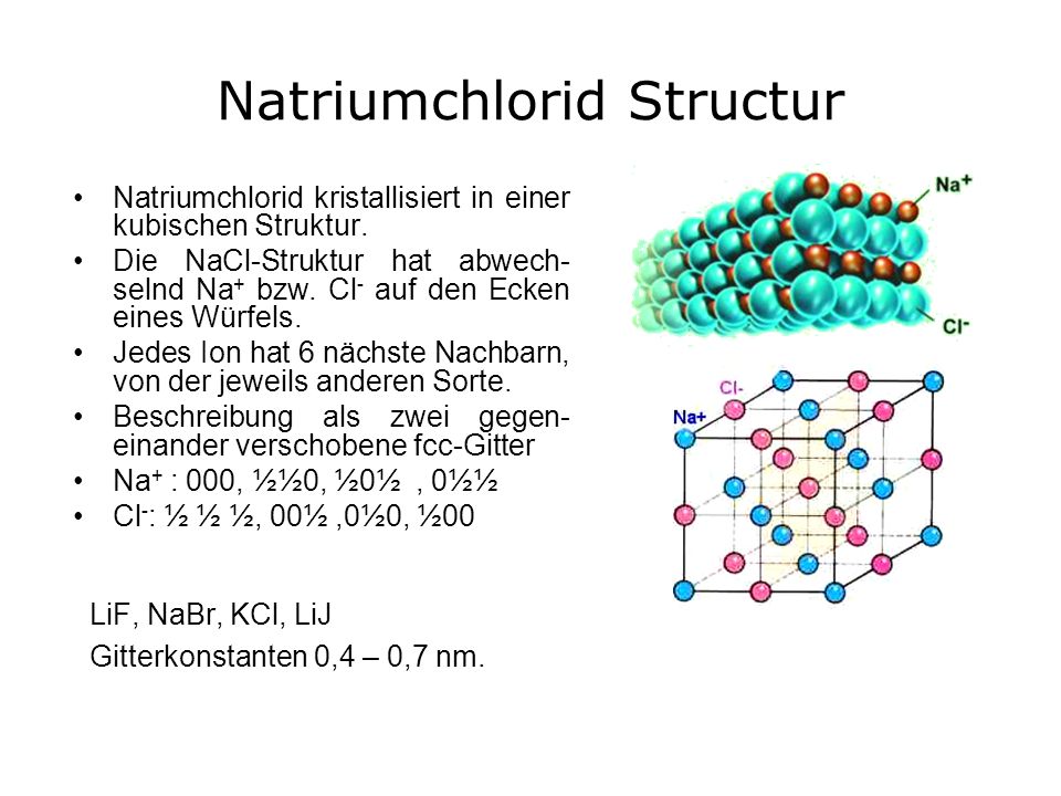 Natriumchlorid Structur