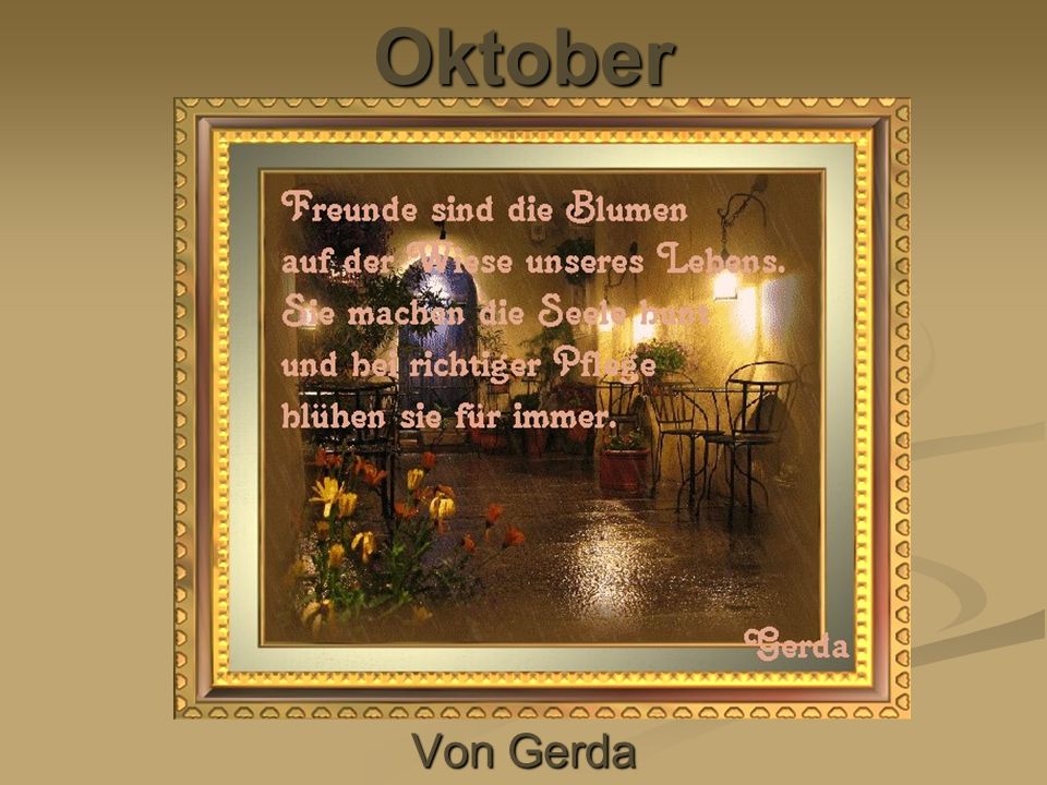 Oktober Von Gerda
