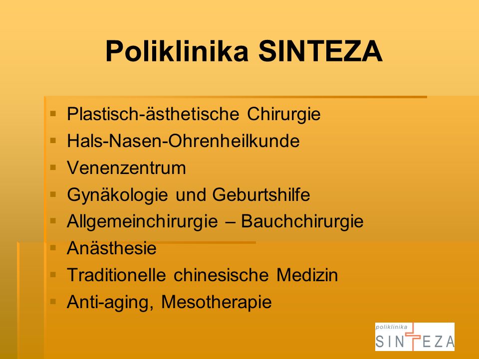 Poliklinika SINTEZA Plastisch-ästhetische Chirurgie