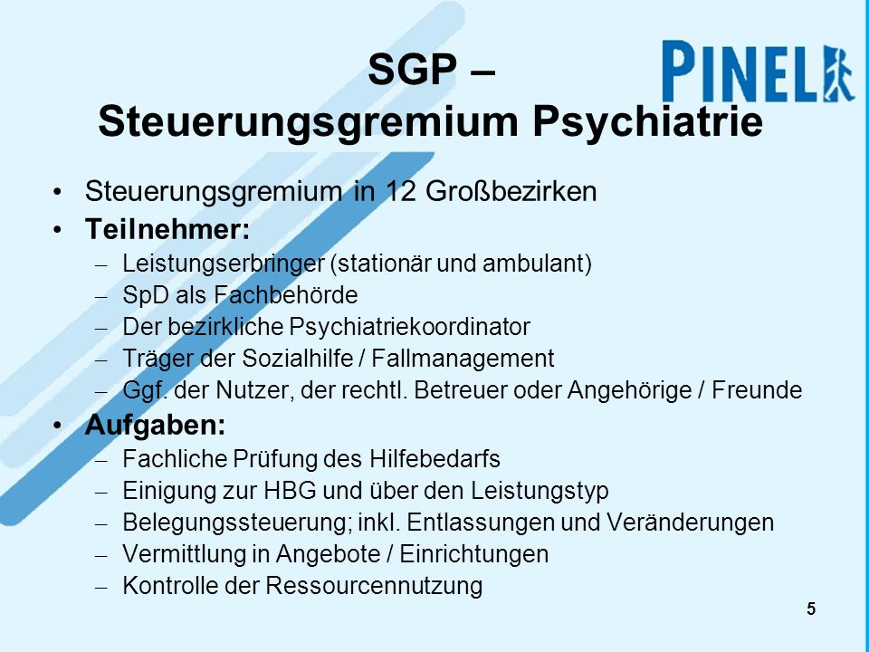SGP – Steuerungsgremium Psychiatrie