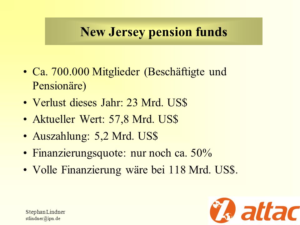 New Jersey pension funds