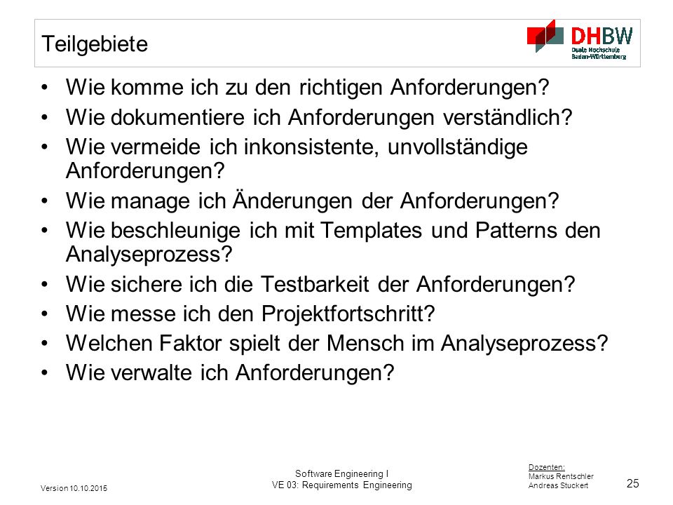 Wie komme ich zu den richtigen Anforderungen