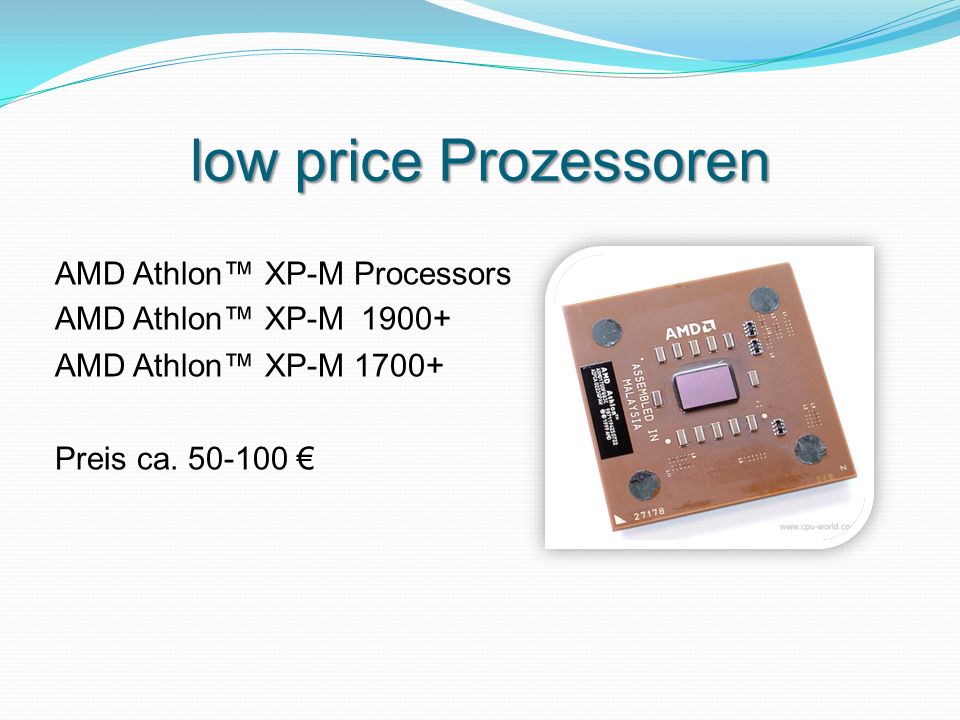 low price Prozessoren AMD Athlon™ XP-M Processors AMD Athlon™ XP-M AMD Athlon™ XP-M Preis ca.