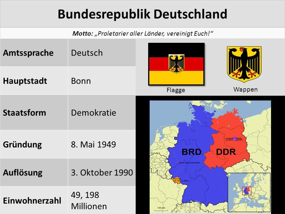 Präsentation zum Thema: "Unterschiede zwischen DDR und BRD"- Präs...