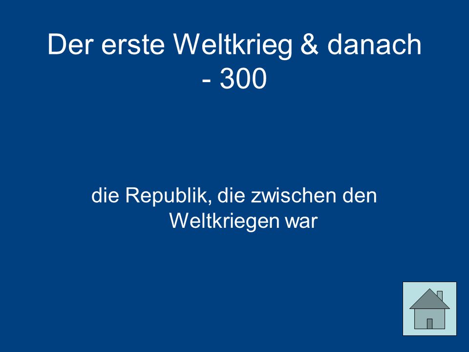 Der erste Weltkrieg & danach - 300