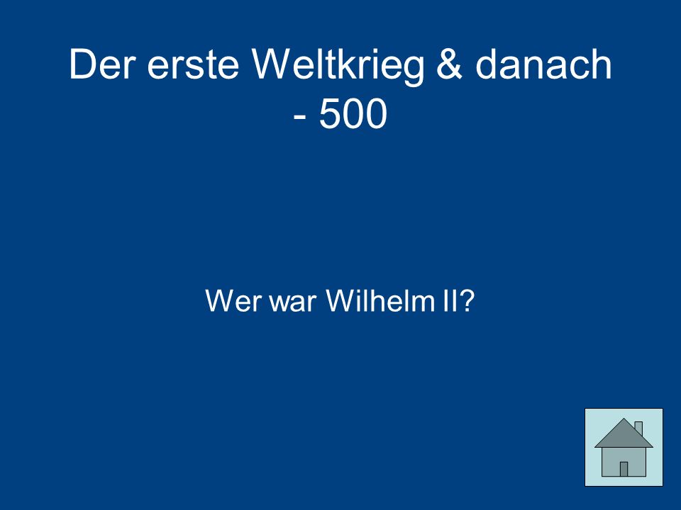 Der erste Weltkrieg & danach - 500
