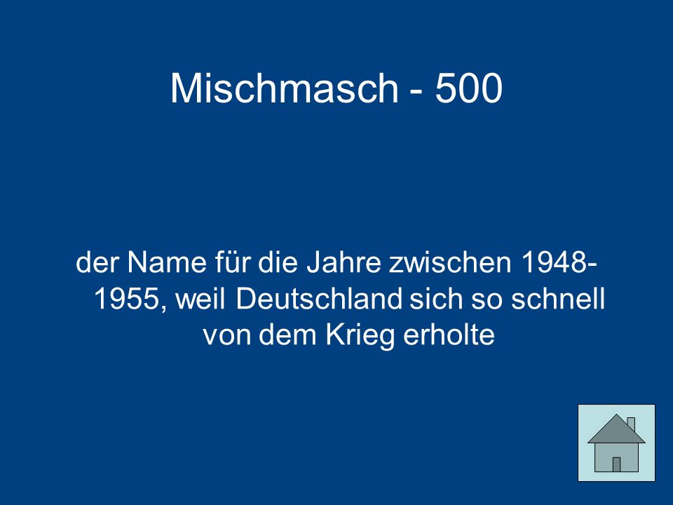 Mischmasch der Name für die Jahre zwischen , weil Deutschland sich so schnell von dem Krieg erholte.
