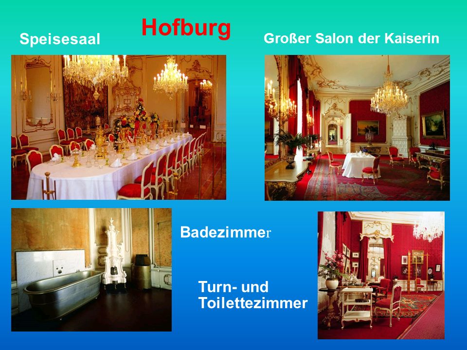 Hofburg Speisesaal Badezimmer Turn- und Toilettezimmer
