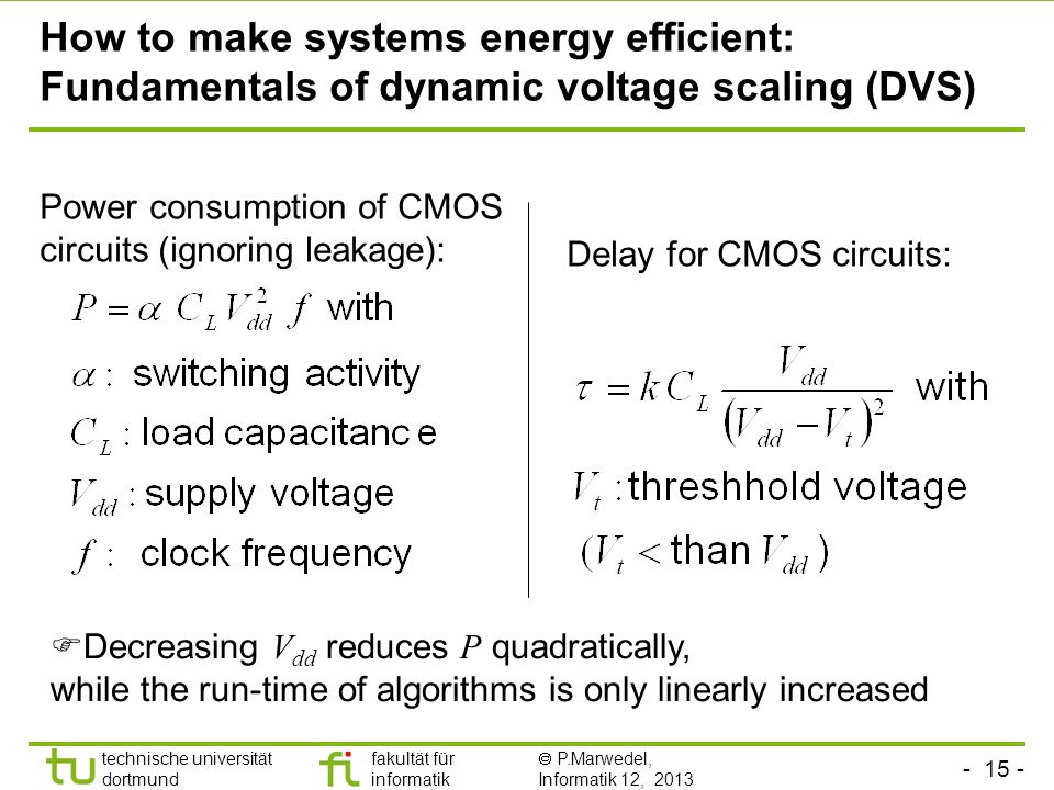 How to make systems energy efficient: Fundamentals of dynamic voltage scaling (DVS)