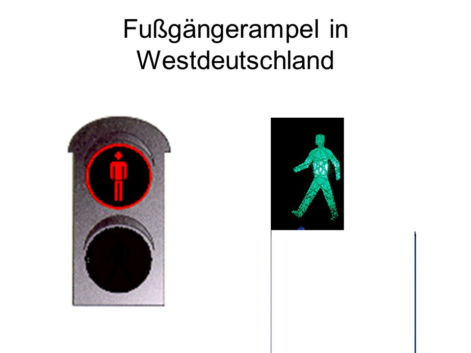 Fußgängerampel in Westdeutschland