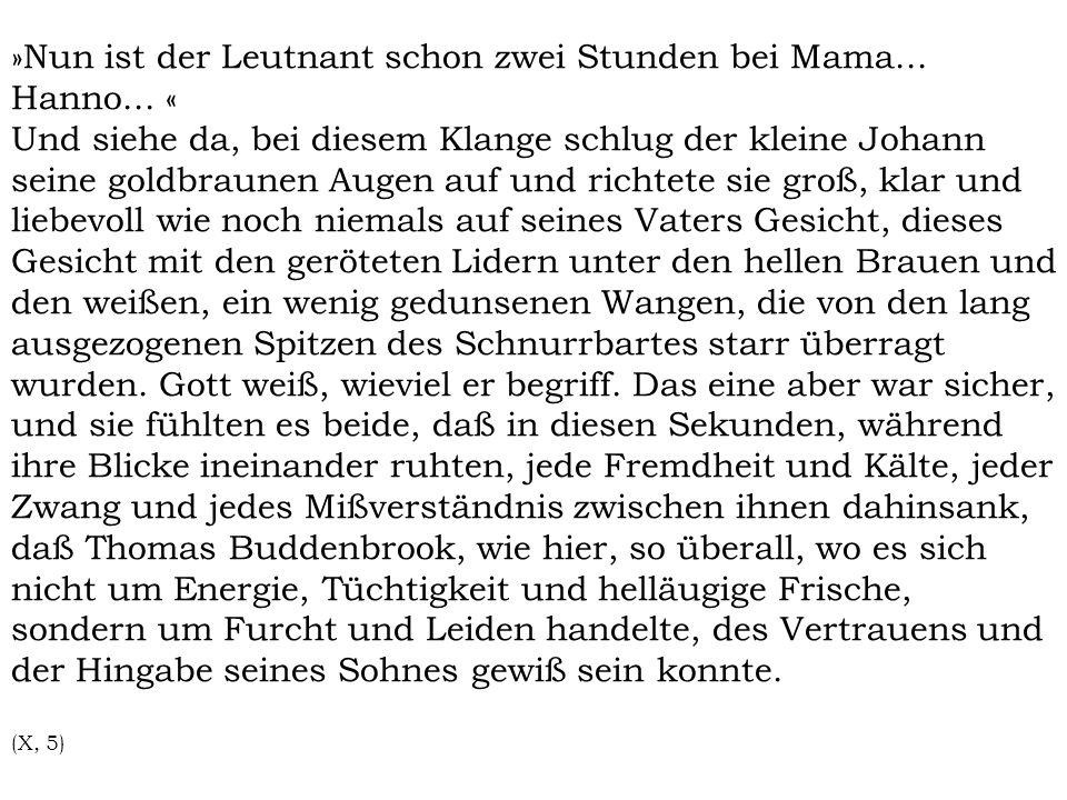 »Nun ist der Leutnant schon zwei Stunden bei Mama... Hanno... «
