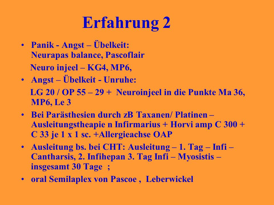 Erfahrung 2 Panik - Angst – Übelkeit: Neurapas balance, Pascoflair