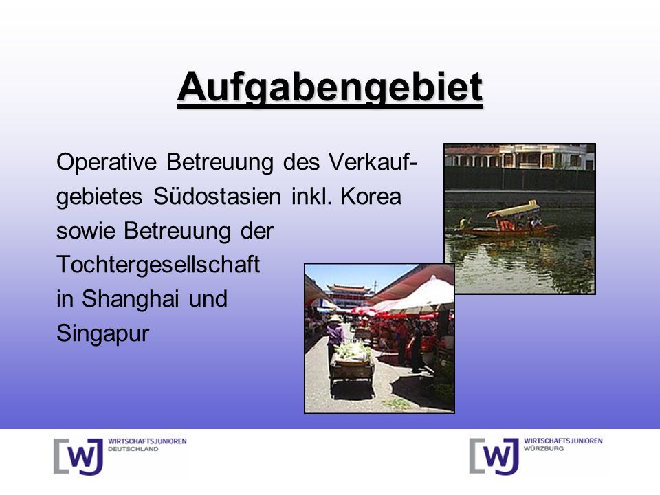 Aufgabengebiet Operative Betreuung des Verkauf-