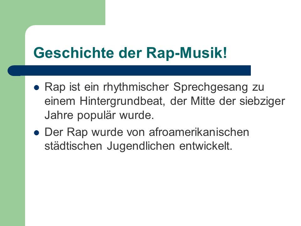Geschichte der Rap-Musik!