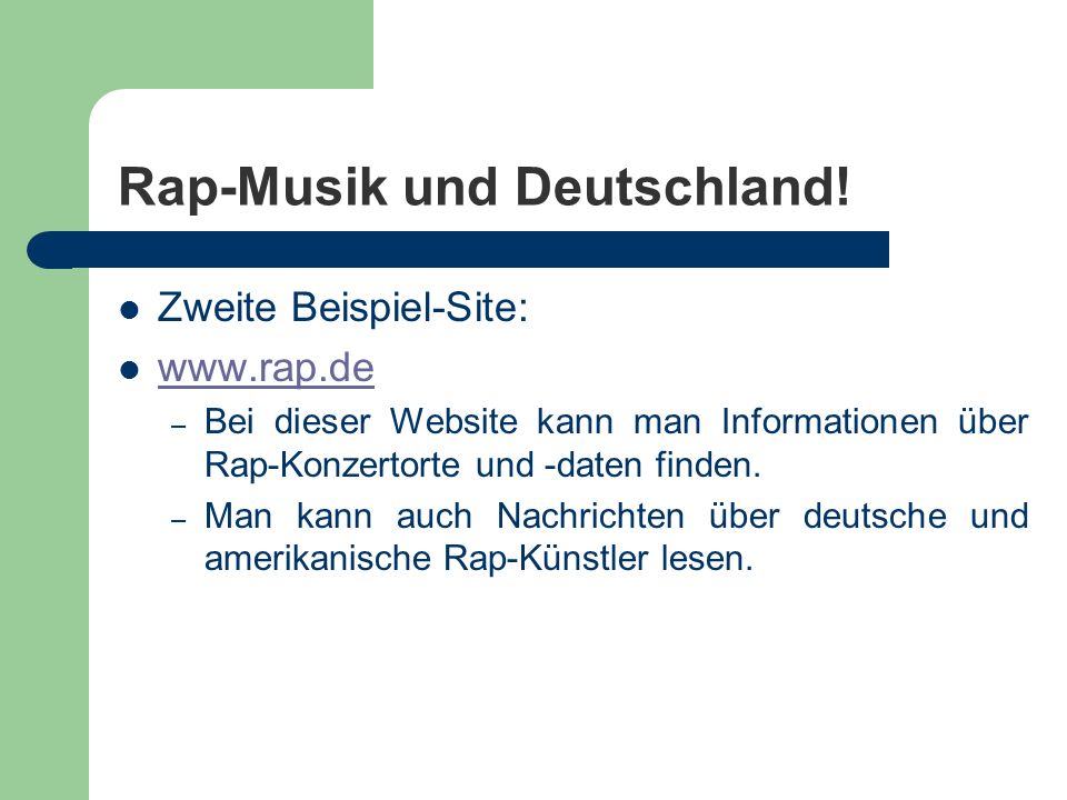 Rap-Musik und Deutschland!
