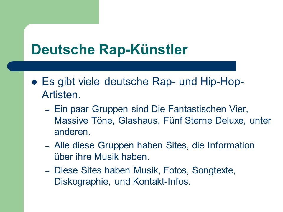 Deutsche Rap-Künstler
