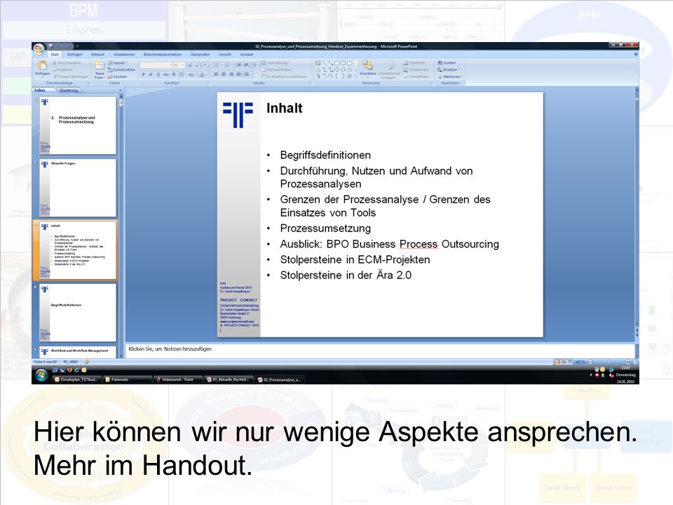 Hier können wir nur wenige Aspekte ansprechen. Mehr im Handout.