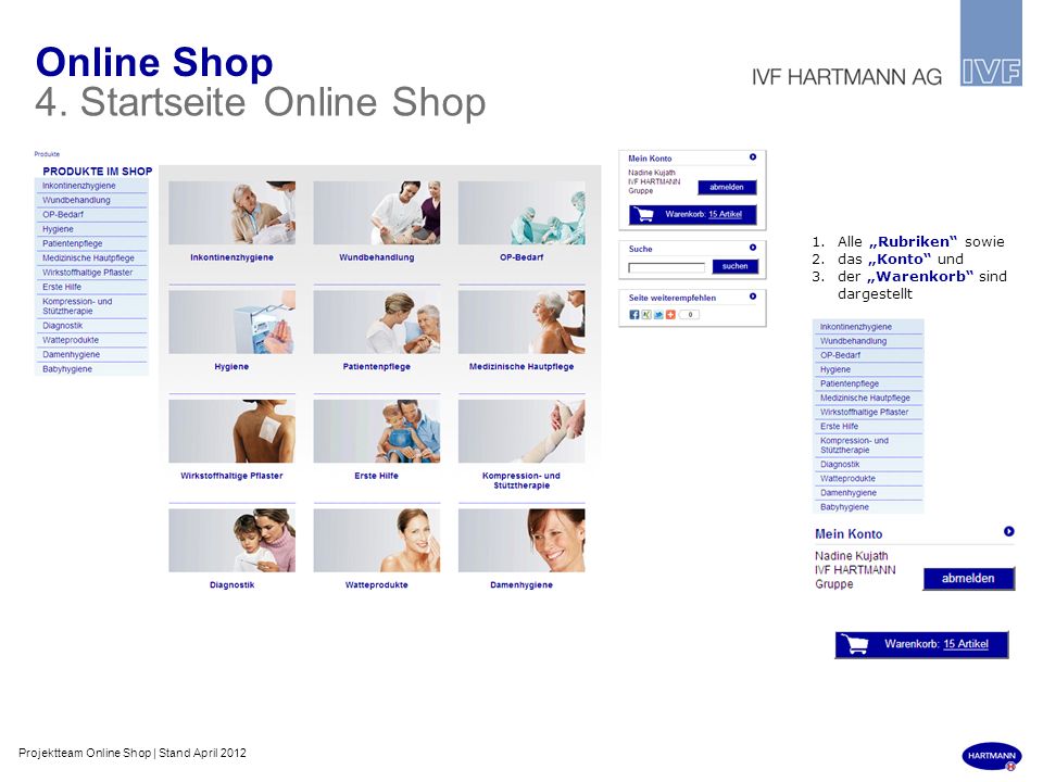 4. Startseite Online Shop