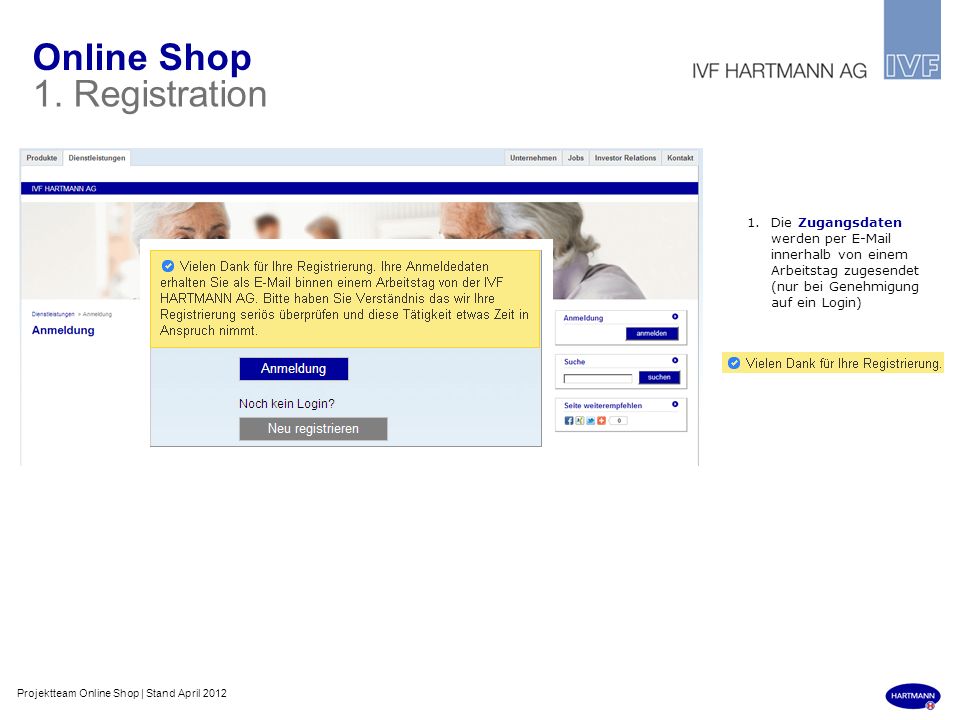 Online Shop 1. Registration