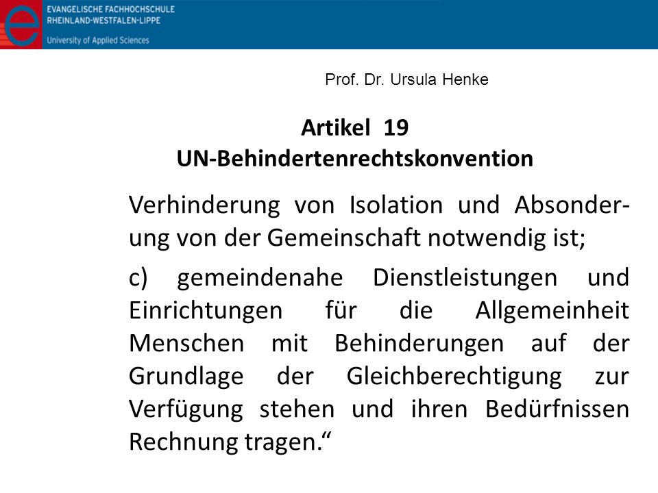 Artikel 19 UN-Behindertenrechtskonvention