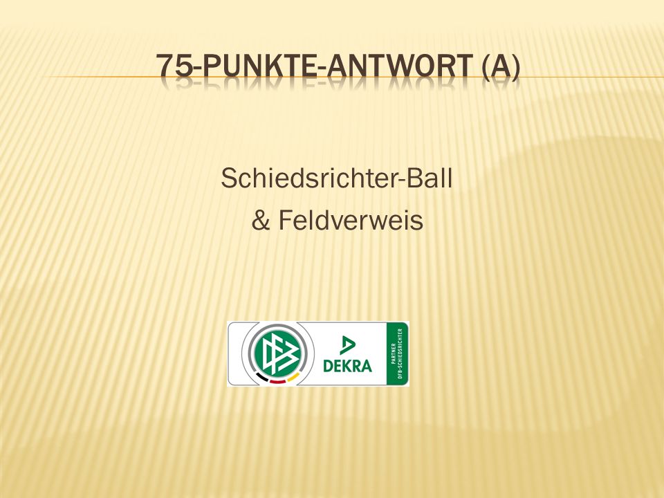 Schiedsrichter-Ball & Feldverweis