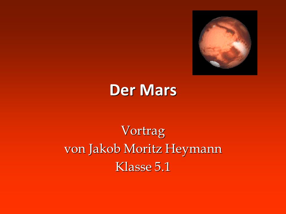 Vortrag von Jakob Moritz Heymann Klasse 5.1