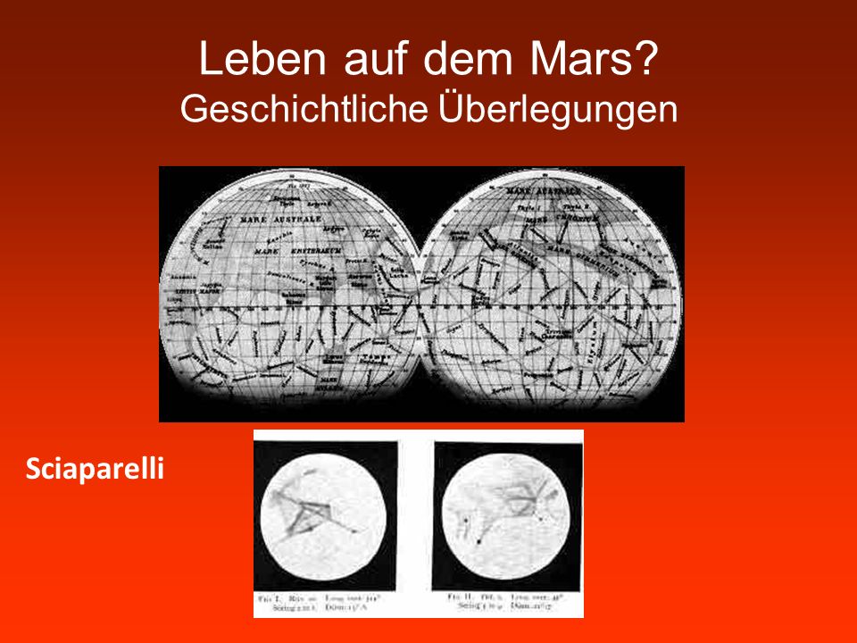 Leben auf dem Mars Geschichtliche Überlegungen