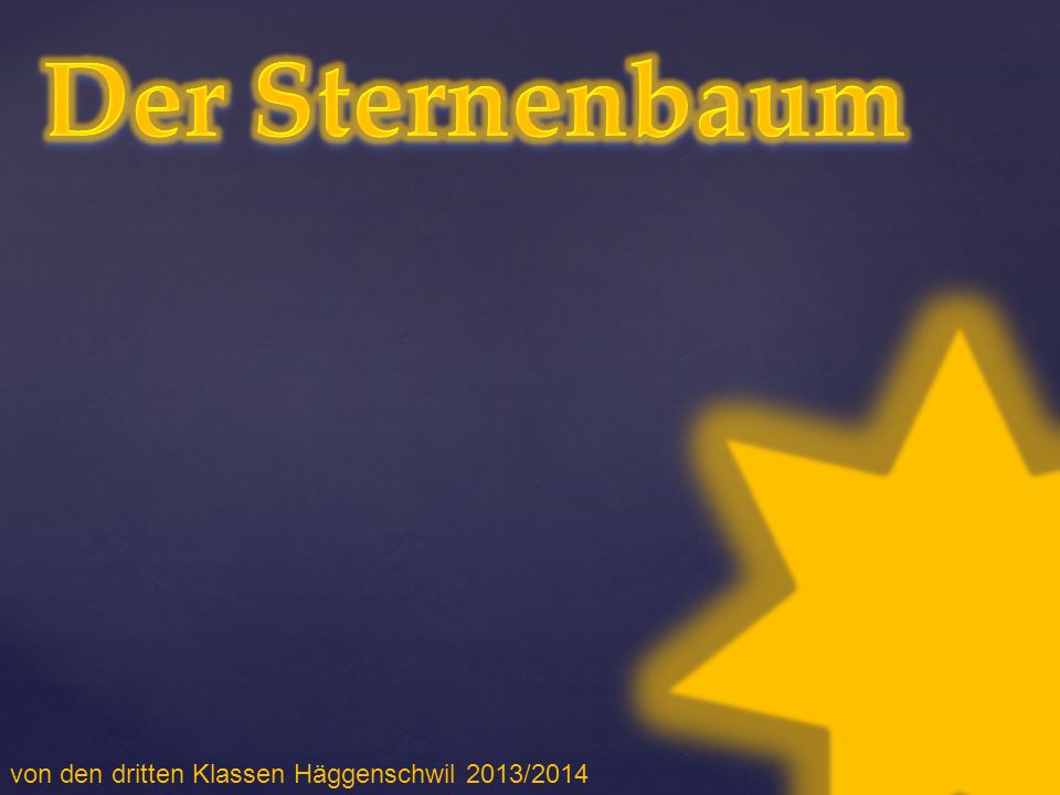 Der Sternenbaum von den dritten Klassen Häggenschwil 2013/2014