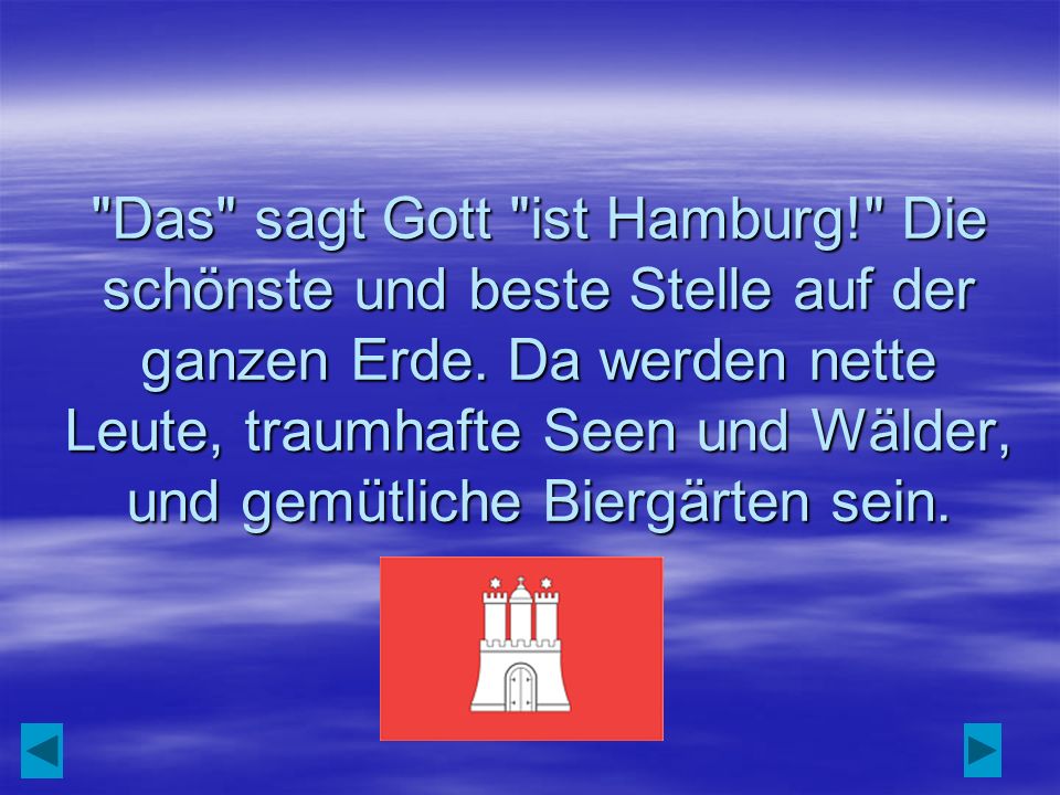 Das sagt Gott ist Hamburg
