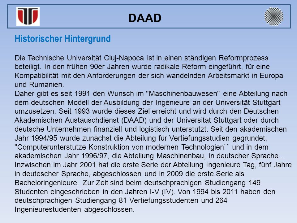 DAAD Historischer Hintergrund