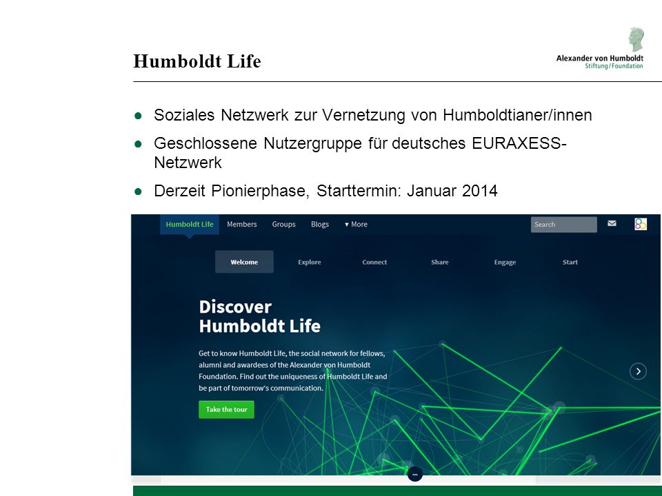 Humboldt Life Soziales Netzwerk zur Vernetzung von Humboldtianer/innen