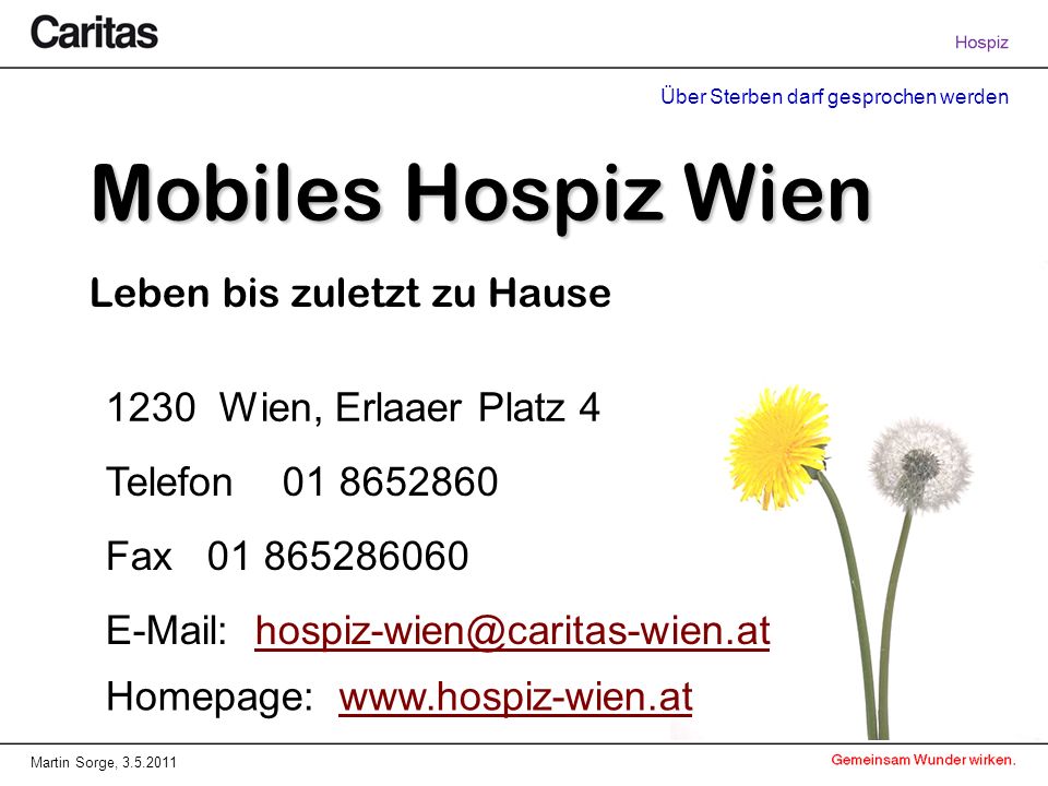 Mobiles Hospiz Wien Leben bis zuletzt zu Hause