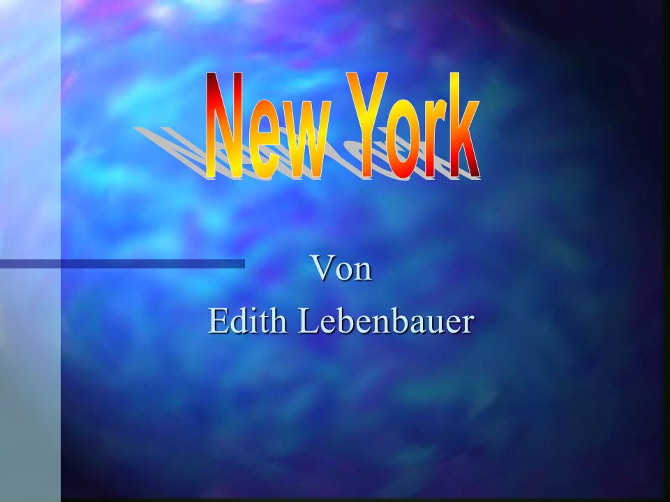 New York Von Edith Lebenbauer