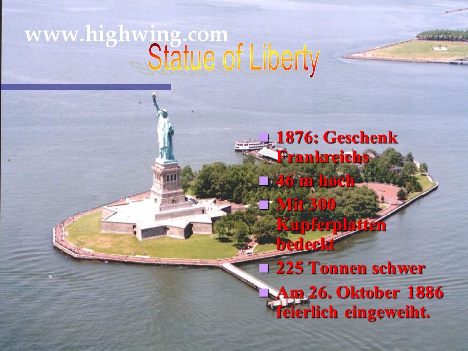 Statue of Liberty 1876: Geschenk Frankreichs 46 m hoch