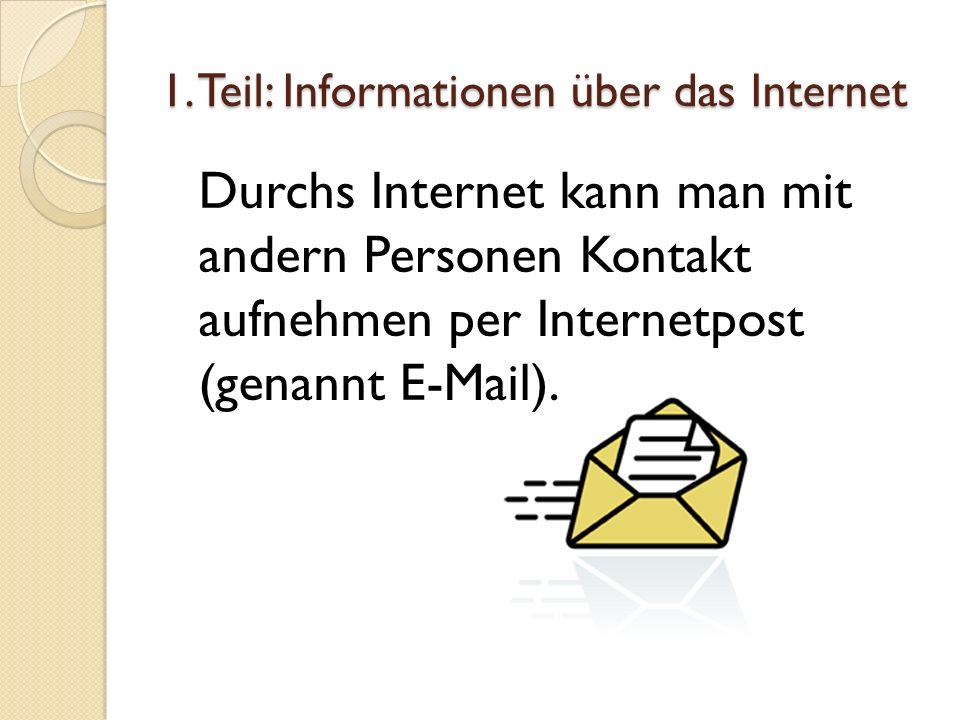 1. Teil: Informationen über das Internet