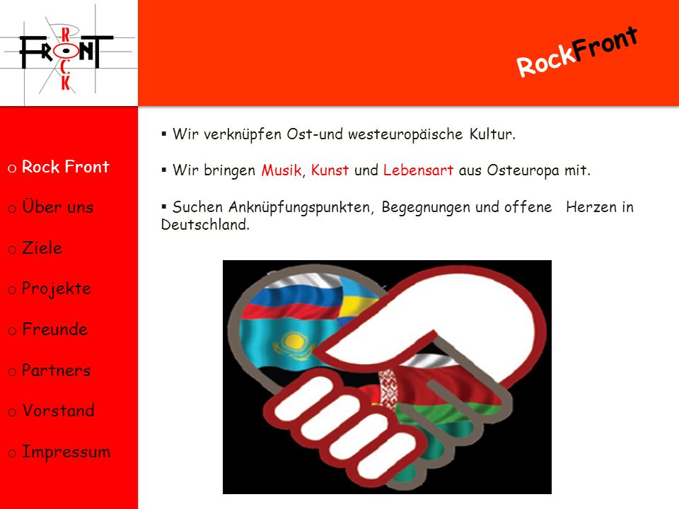 RockFront Rock Front Über uns Ziele Projekte Freunde Partners Vorstand