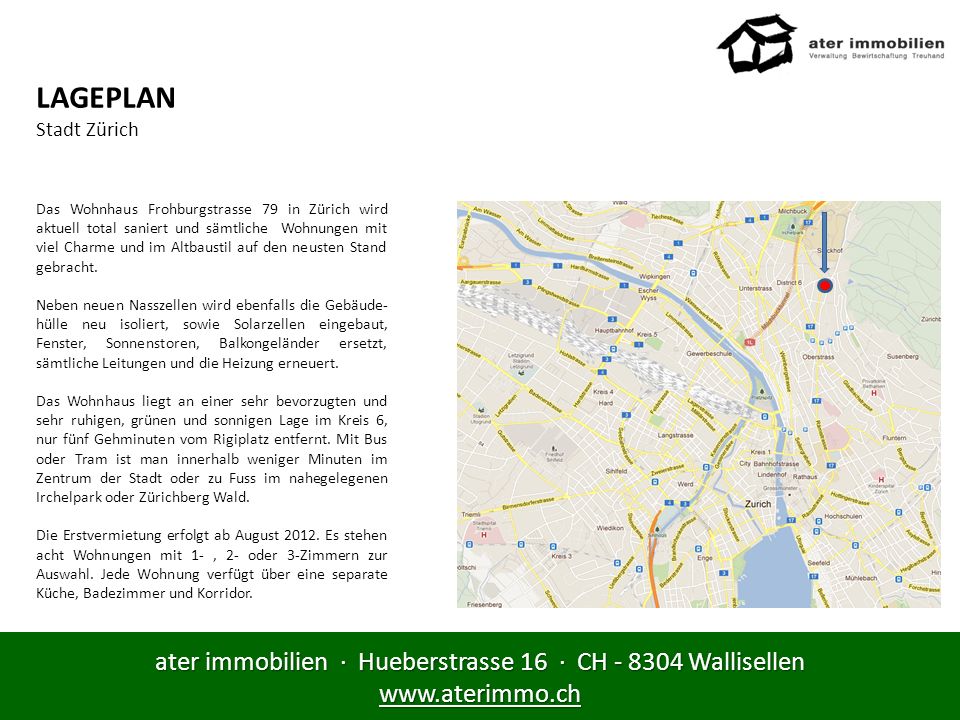 LAGEPLAN Stadt Zürich.