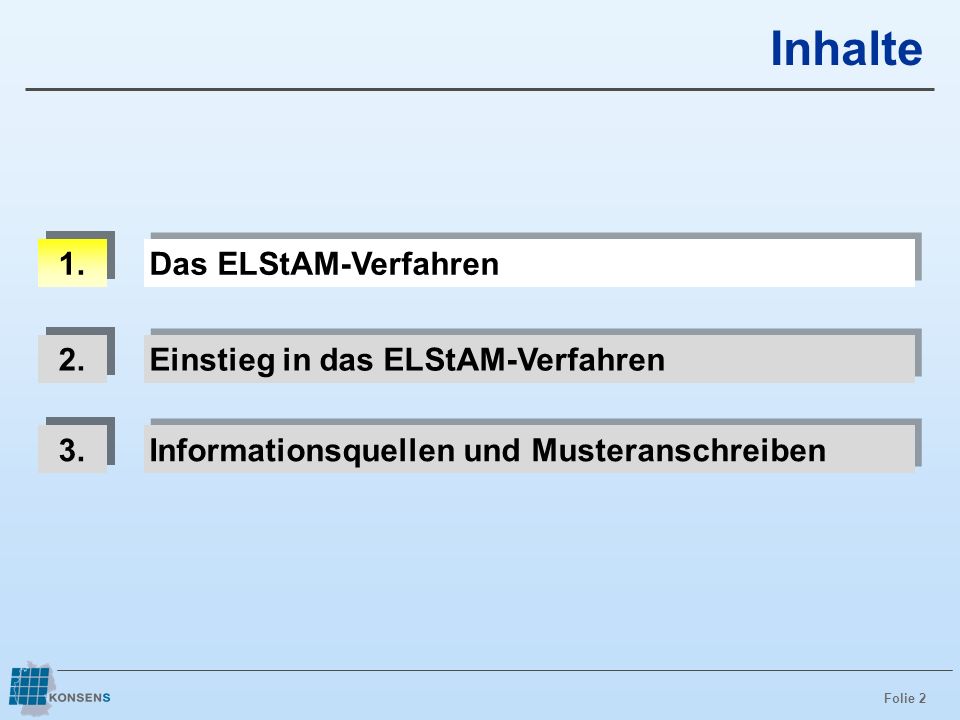 Inhalte 1. Das ELStAM-Verfahren 2. Einstieg in das ELStAM-Verfahren 3.