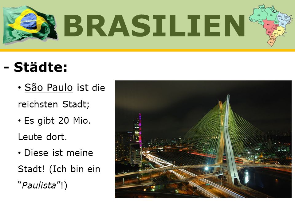 BRASILIEN - Städte: São Paulo ist die reichsten Stadt;